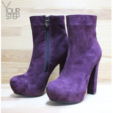 Ботильоны из бордового велюра Арт.  951-1Ок