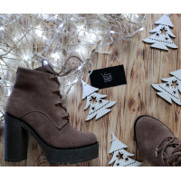 Ботинки из замши цвета капучино Арт. 18-10Al4-0010