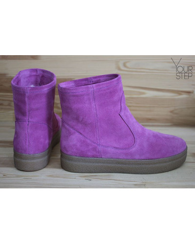 Ботинки из розовой замши Арт. 12-19Ls