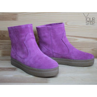 Ботинки из розовой замши Арт. 12-19Ls