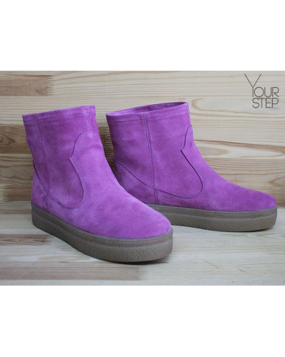 Ботинки из розовой замши Арт. 12-19Ls