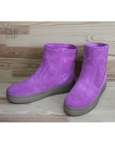 Ботинки из розовой замши Арт. 12-19Ls