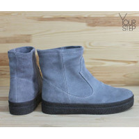 Ботинки из серой замши Арт. 12-19Ls