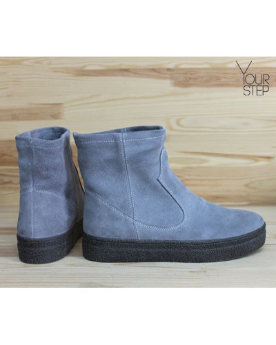 Ботинки из серой замши Арт. 12-19Ls