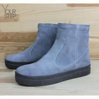 Ботинки из серой замши Арт. 12-19Ls