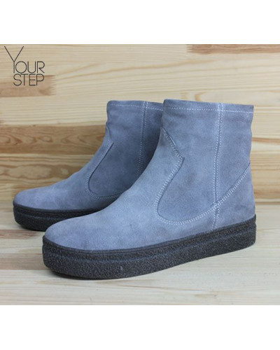 Ботинки из серой замши Арт. 12-19Ls