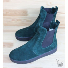 Челсі із зеленої замші Арт. 12-1Ls