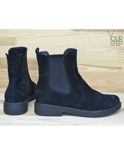 Чорні челсі з натуральної замші 12-1(Sn4)