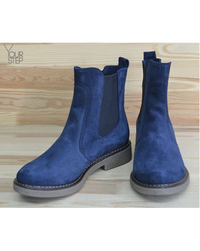 Челсі із натуральної замші синього кольору 12-1(Sn4)