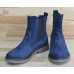 Ботинки челси из натуральной замши синего цвета 12-1(Sn4)