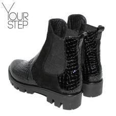 Лакові Челсі чорного кольору Арт. 12-1(S2)