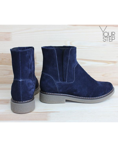 Челсі з синій замші Арт. 12-28(Sn4)