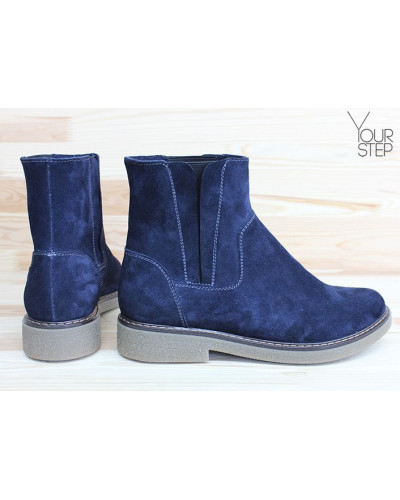Челсі з синій замші Арт. 12-28(Sn4)