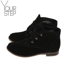 Черевики із чорної замші Арт. 12-5F/12