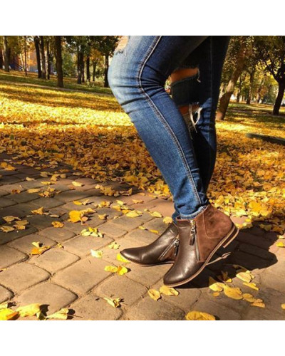 Черевики зі шкіри та замші кольору шоколад зі змійками Арт. 235-2/12