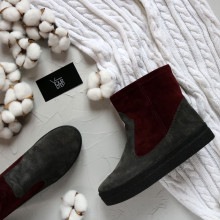 Ботинки из натуральной замши двух цветов Арт. 12-19Ls