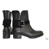 Полусапоги из черной кожи со съемной пряжкой Арт. 30-2