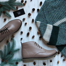 Черевики з бежевої шкіри Арт. 12-20(Sn4)