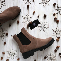 Челсі з бежевої замші Арт. 12-1(S2)