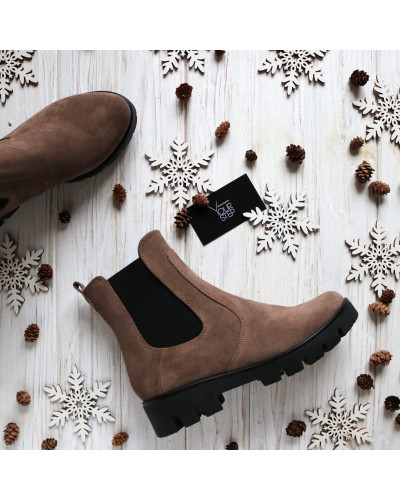 Челсі з бежевої замші Арт. 12-1(S2)