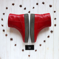 Ботинки из красной кожи Арт. 12-19Ls