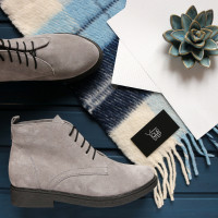 Черевики із сірої замші Арт. 12-20(Sn4)