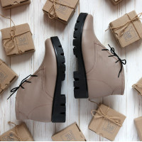 Черевики з бежевої шкіри Арт. 12-5(S2)