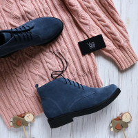 Черевики із сірої замші Арт. 12-20(Sn4)