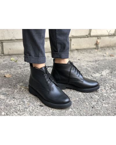 Черевики із чорної шкіри Арт. 12-20(Sn4)