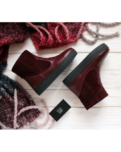 Ботинки бордового цвета Арт. 12-19Ls