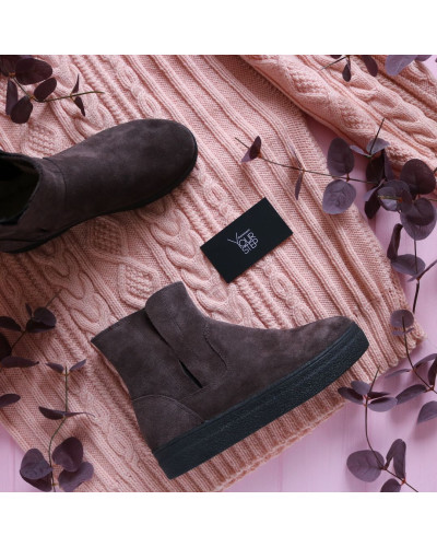 Челсі із замші кольору какао Арт. 12-28Ls