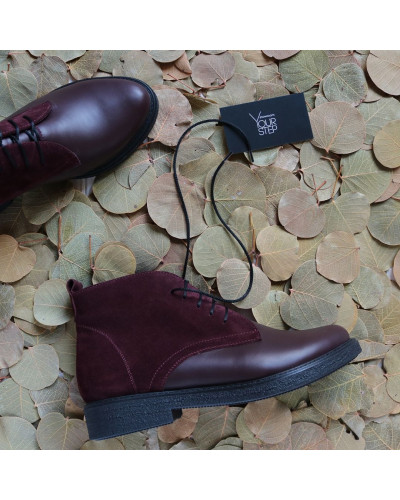Черевики бордового кольору Арт. 12-20(Sn4)