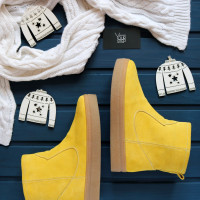 Ботинки из ярко-желтой замши Арт. 12-19Ls