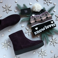 Ботинки из замши цвета баклажан Арт. 12-19Ls