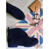 Черевики із синьої замші Арт. 12-20Se