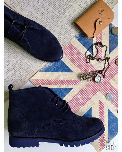 Черевики із синьої замші Арт. 12-20Se