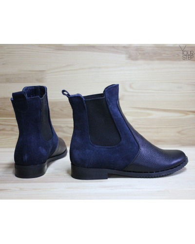 Ботинки челси синего цвета 12-1Dn4