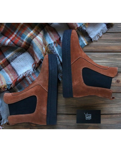 Челсі з рудої замші Арт. 12-1Ls