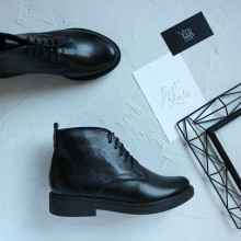 Черевики із чорної шкіри Арт. 12-20(Sn4)