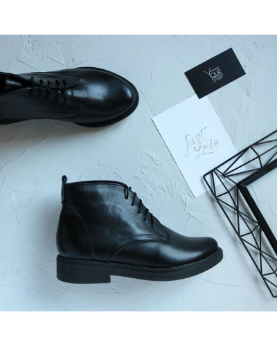 Черевики із чорної шкіри Арт. 12-20(Sn4)