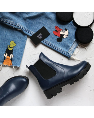 Челсі із синьої шкіри Арт. 12-1(S2)