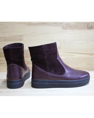 Ботинки бордового цвета Арт. 12-19Ls