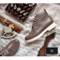 Черевики з бежевої шкіри Арт. 12-20Se