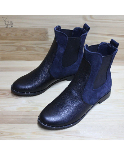 Ботинки челси синего цвета 12-1Dn4