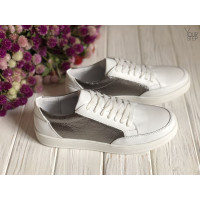 Кеди із білої шкіри Арт. Om-2(Em)