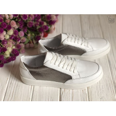 Кеди із білої шкіри Арт. Om-2(Em)