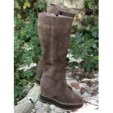 Бежеві чоботи на танкетці Арт. R-4