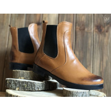 Челсі з натуральної шкіри з ефектом потертості 12-1V