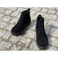 Черевики із чорної замші Арт.12-20(Ls6)