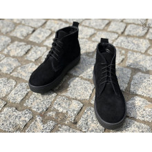 Черевики із чорної замші Арт.12-20(Ls6)